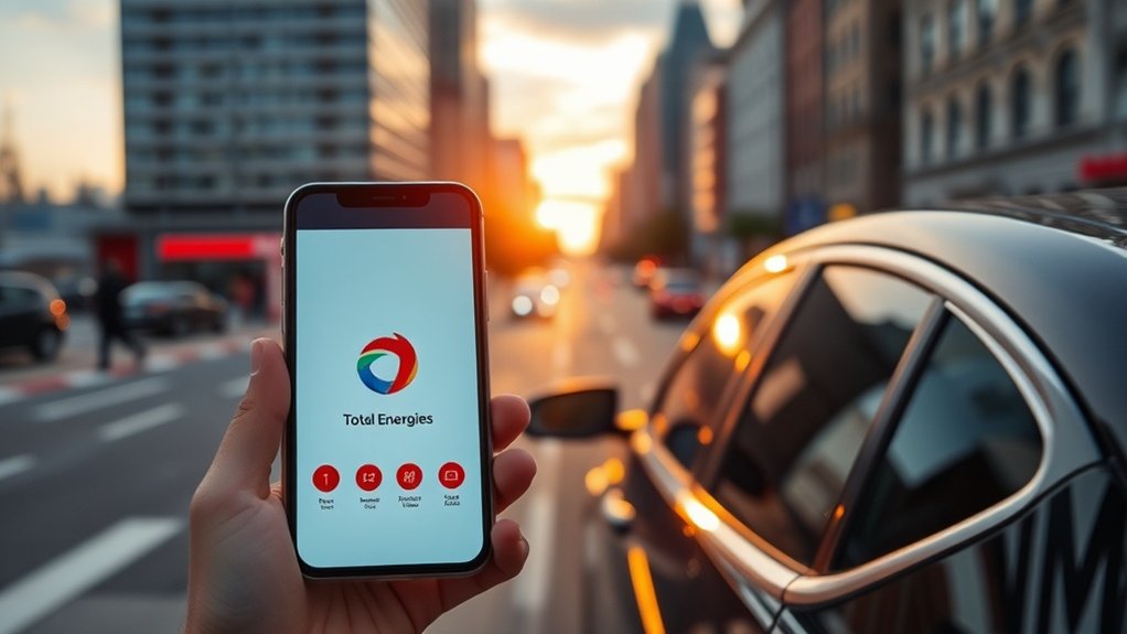 navigation de l'application mobile totalenergies