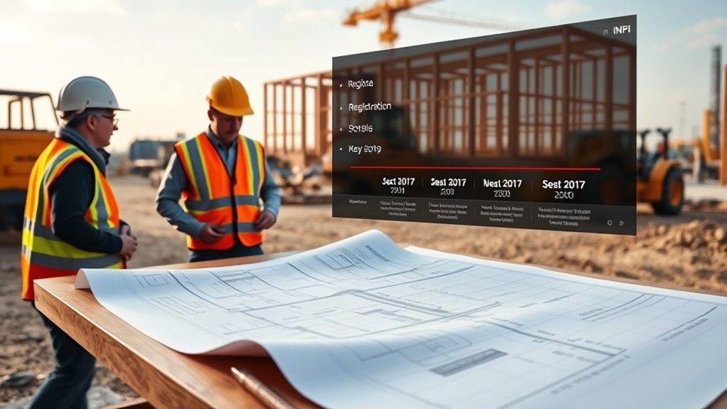 processus d'enregistrement d'entreprise de construction