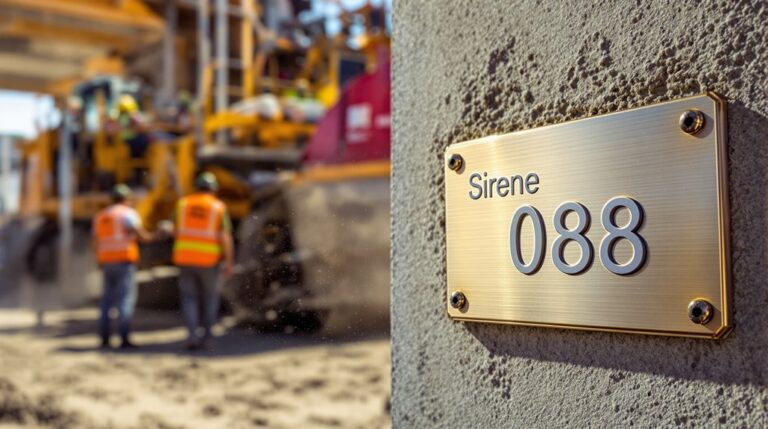 numéro sirene pour la construction