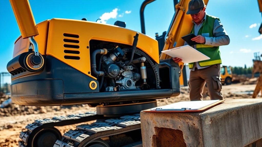 inspection de mini excavateur d'occasion
